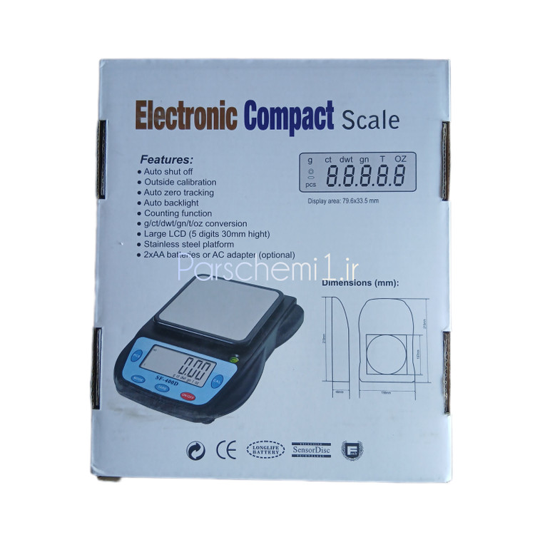 ترازو ۰.۱ گرم تا ۳ کیلوگرم مدل SF-400D