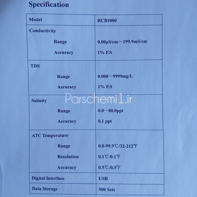 EC متر رومیزی مارک راسل چین